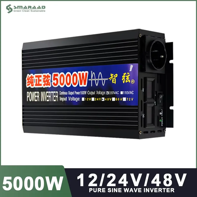 SMARAAD 5000W 12V 24V 48V DC t - огляд і ціна Pure Sine Wave Inverter 5000W 48V 220V