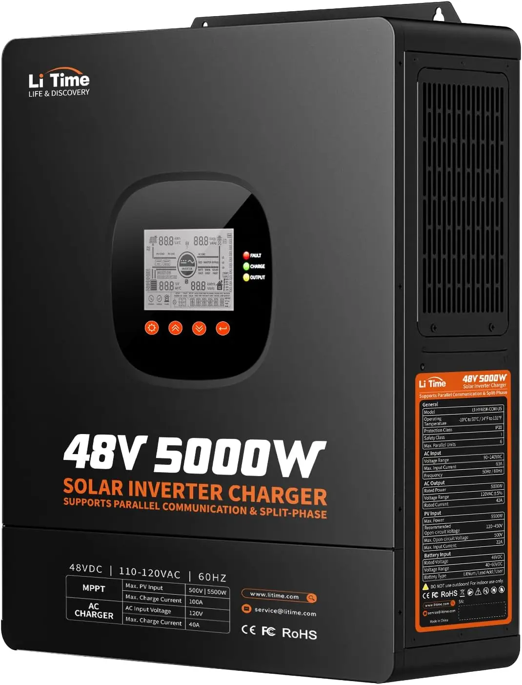 LiTime 5000W Solar Hybrid Inve - огляд і ціна Parallel Solar Inverter 48V 5000W Mppt