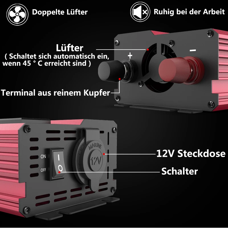 12V To 220V 4000W Peak Power I - огляд і ціна Power Inverter 12V 220V 4000W Continuous