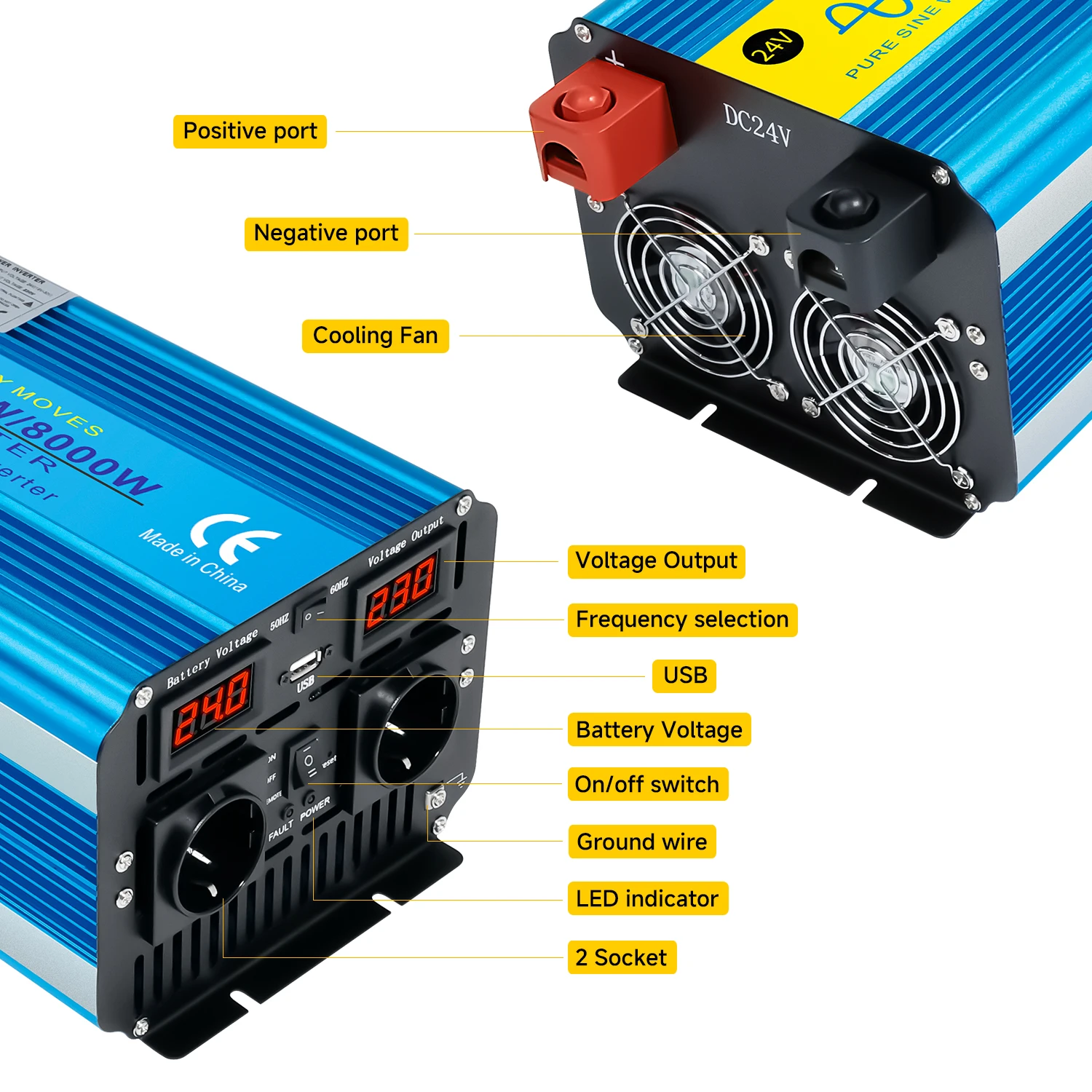 Solar Pure Sine Wave Power Dc  - огляд і ціна Off Grid Solar Inverter 48V 6000W