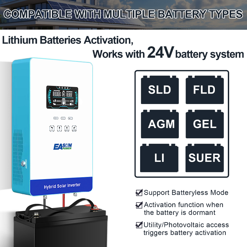 EASUN POWER 4KW 24V Hybrid Inv - огляд і ціна Grid Tie Inverter Limiter 2000W