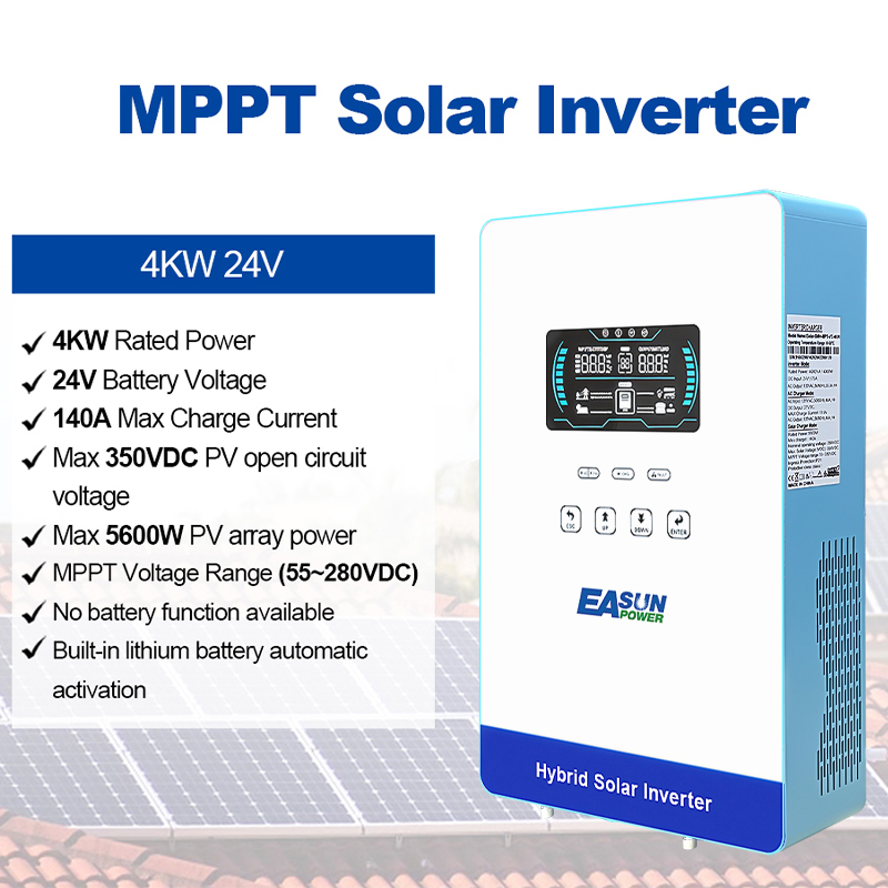 EASUN POWER 4KW 24V Hybrid Inv - огляд і ціна Grid Tie Inverter Limiter 2000W